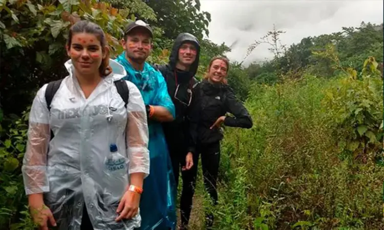 Two couples in the Inca Jungle